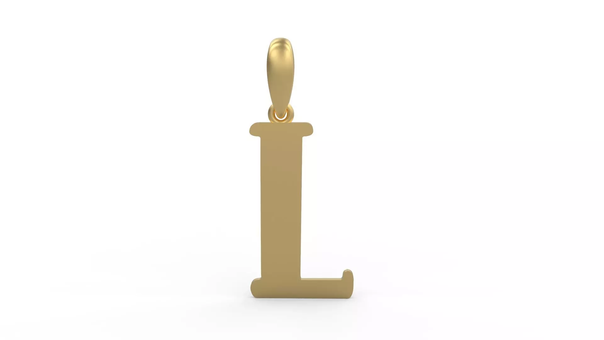 Initial Letters Pendant Funny Gang L 3D print model_0