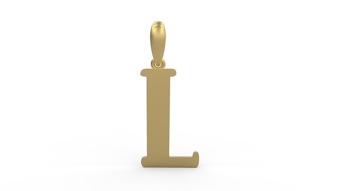 Initial Letters Pendant Funny Gang L 3D print model