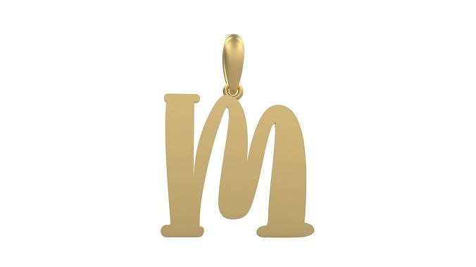 Initial Letters Pendant Funny Gang M 3D print model