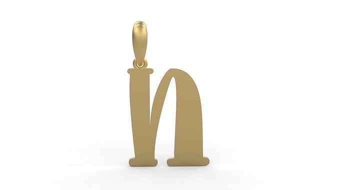 Initial Letters Pendant Funny Gang N 3D print model