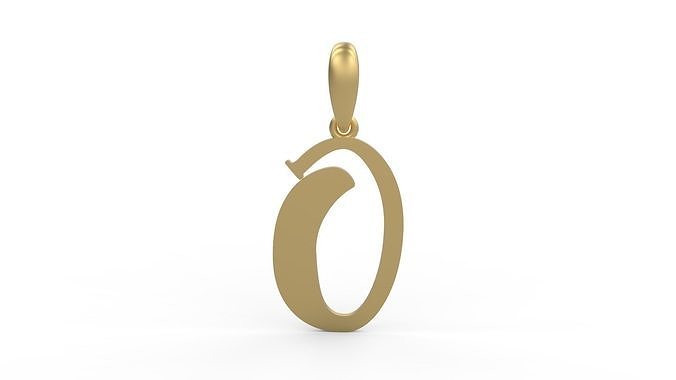 Initial Letters Pendant Funny Gang O 3D print model