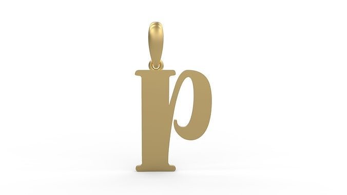 Initial Letters Pendant Funny Gang P 3D print model