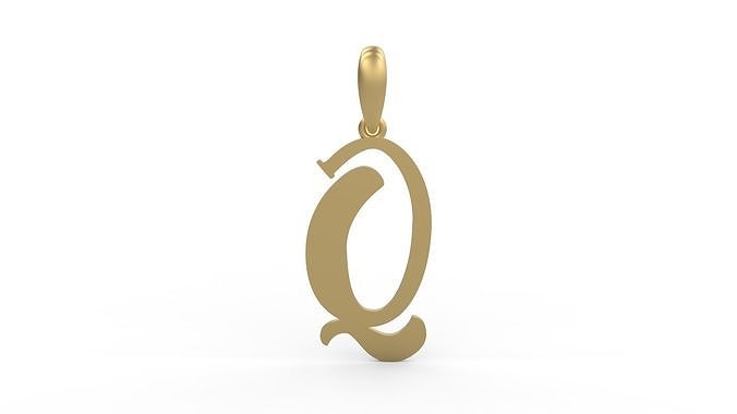 Initial Letters Pendant Funny Gang Q 3D print model