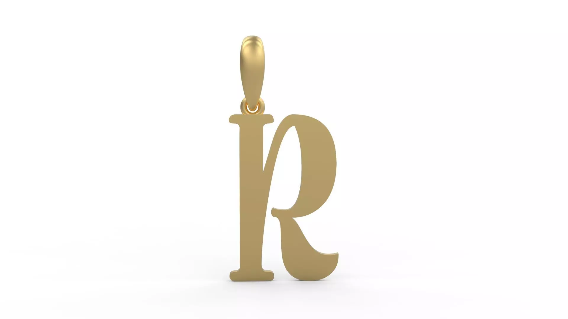 Initial Letters Pendant Funny Gang R 3D print model_0