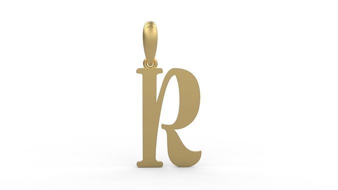 Initial Letters Pendant Funny Gang R 3D print model