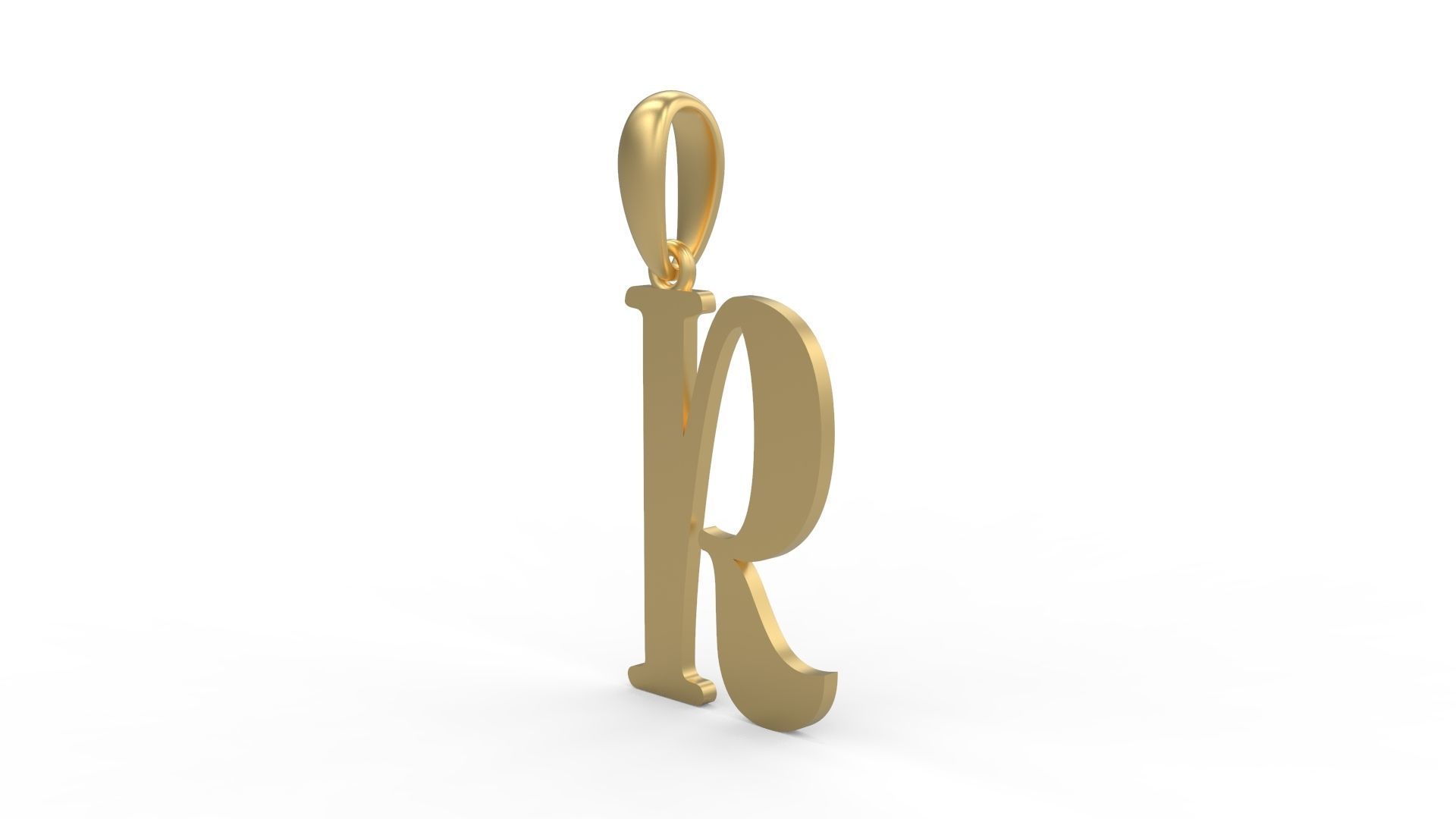 Initial Letters Pendant Funny Gang R 3D print model_1