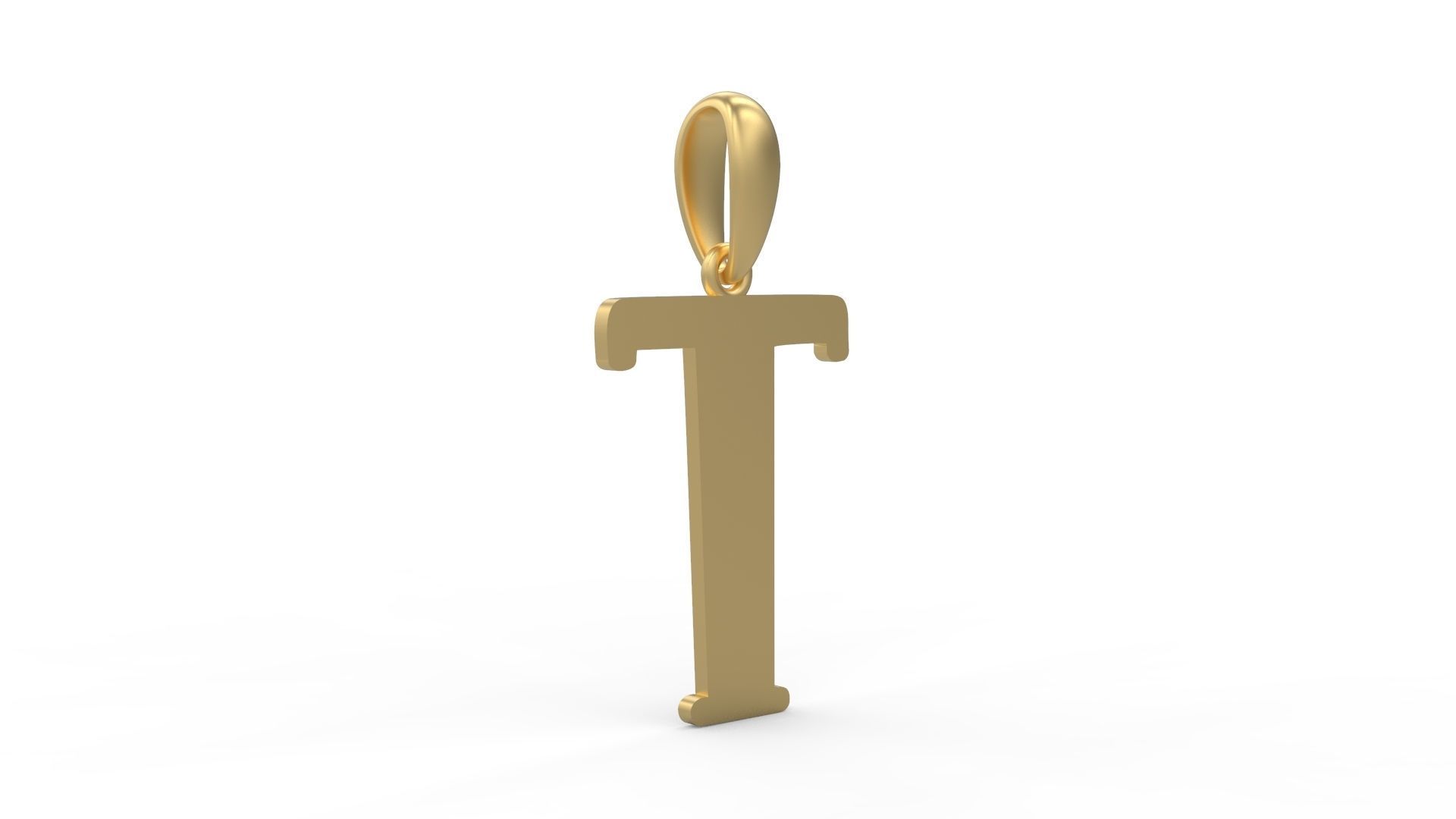 Initial Letters Pendant Funny Gang T 3D print model_3