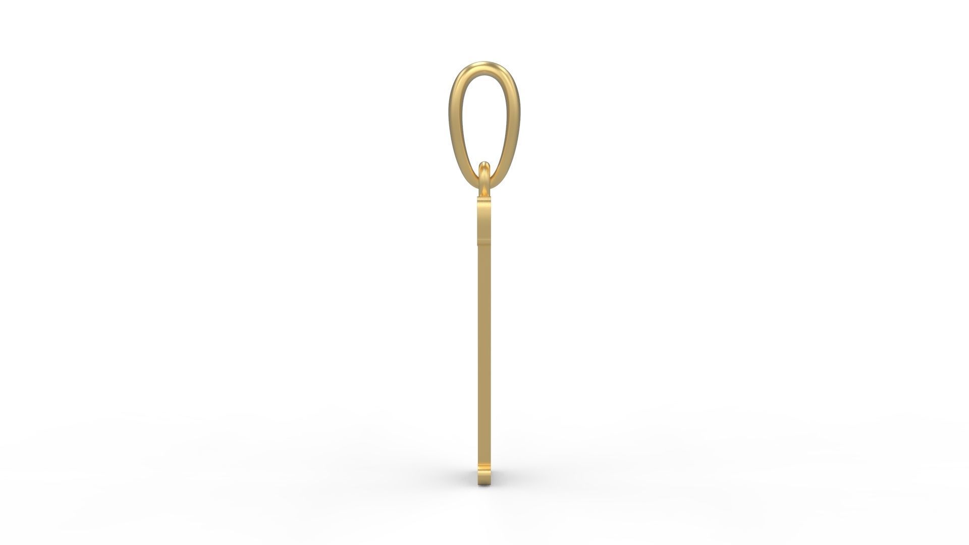 Initial Letters Pendant Funny Gang T 3D print model_2