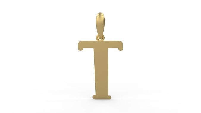 Initial Letters Pendant Funny Gang T 3D print model