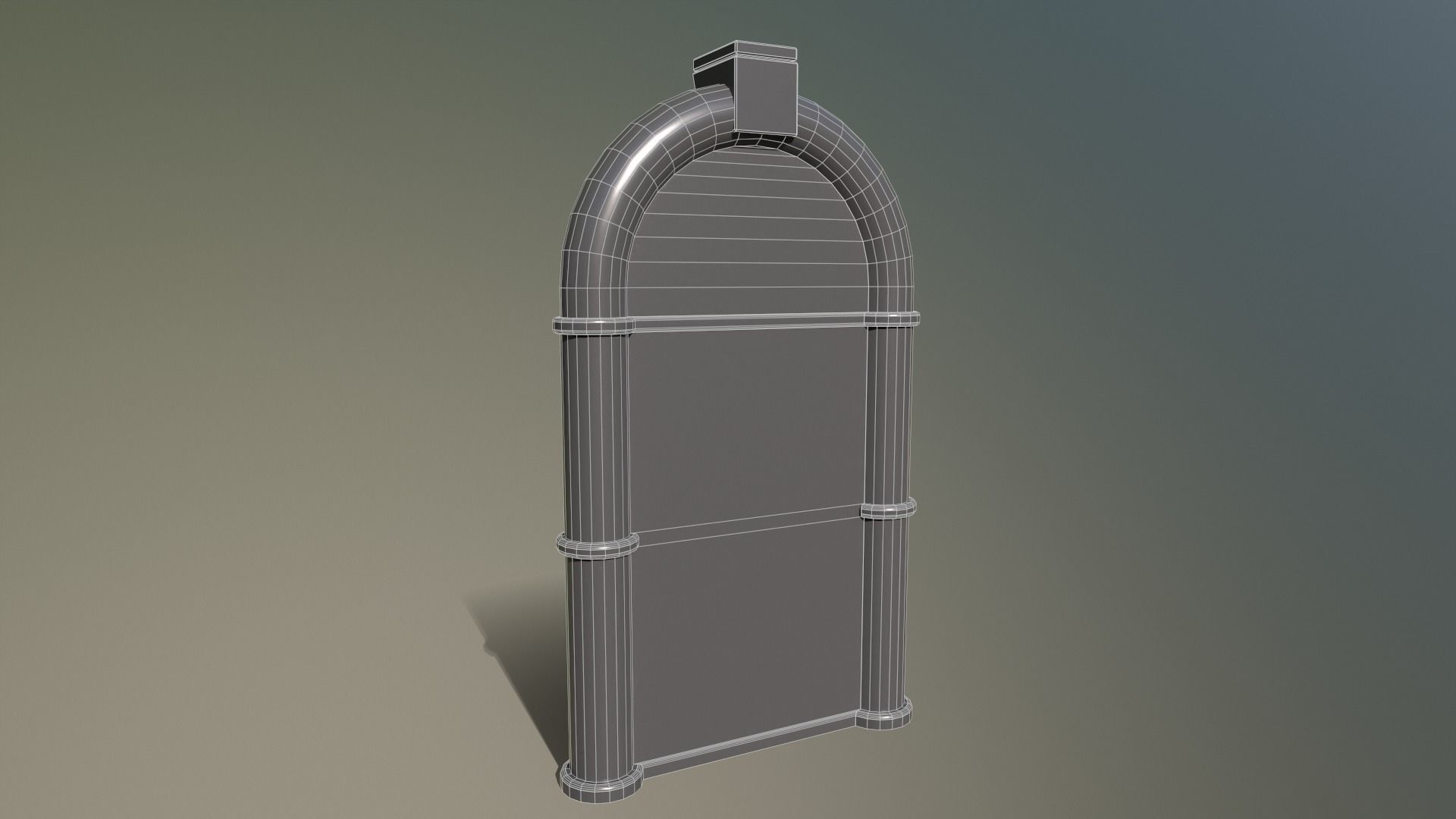 Ancient Wall Fountain Low-poly 3D model_20