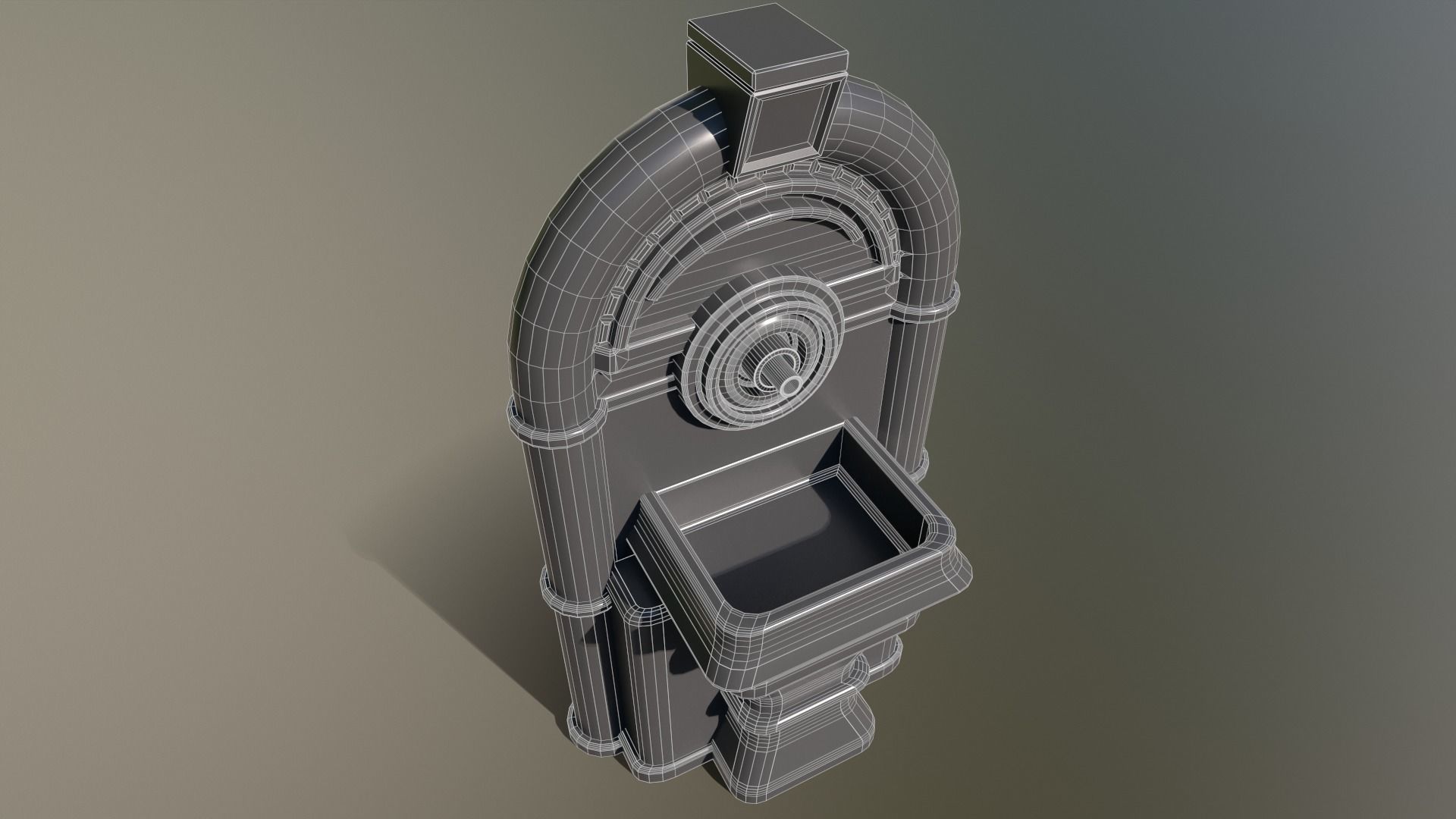 Ancient Wall Fountain Low-poly 3D model_18