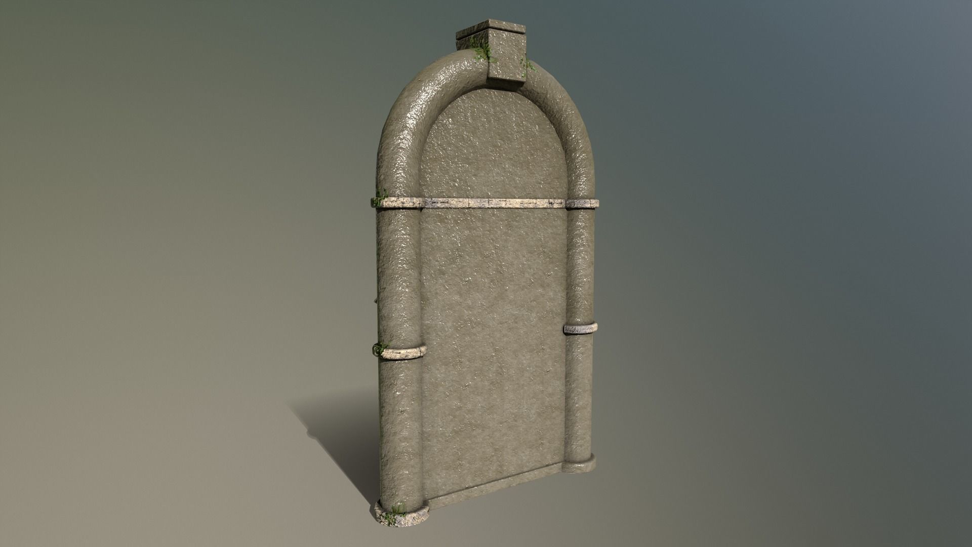 Ancient Wall Fountain Low-poly 3D model_5