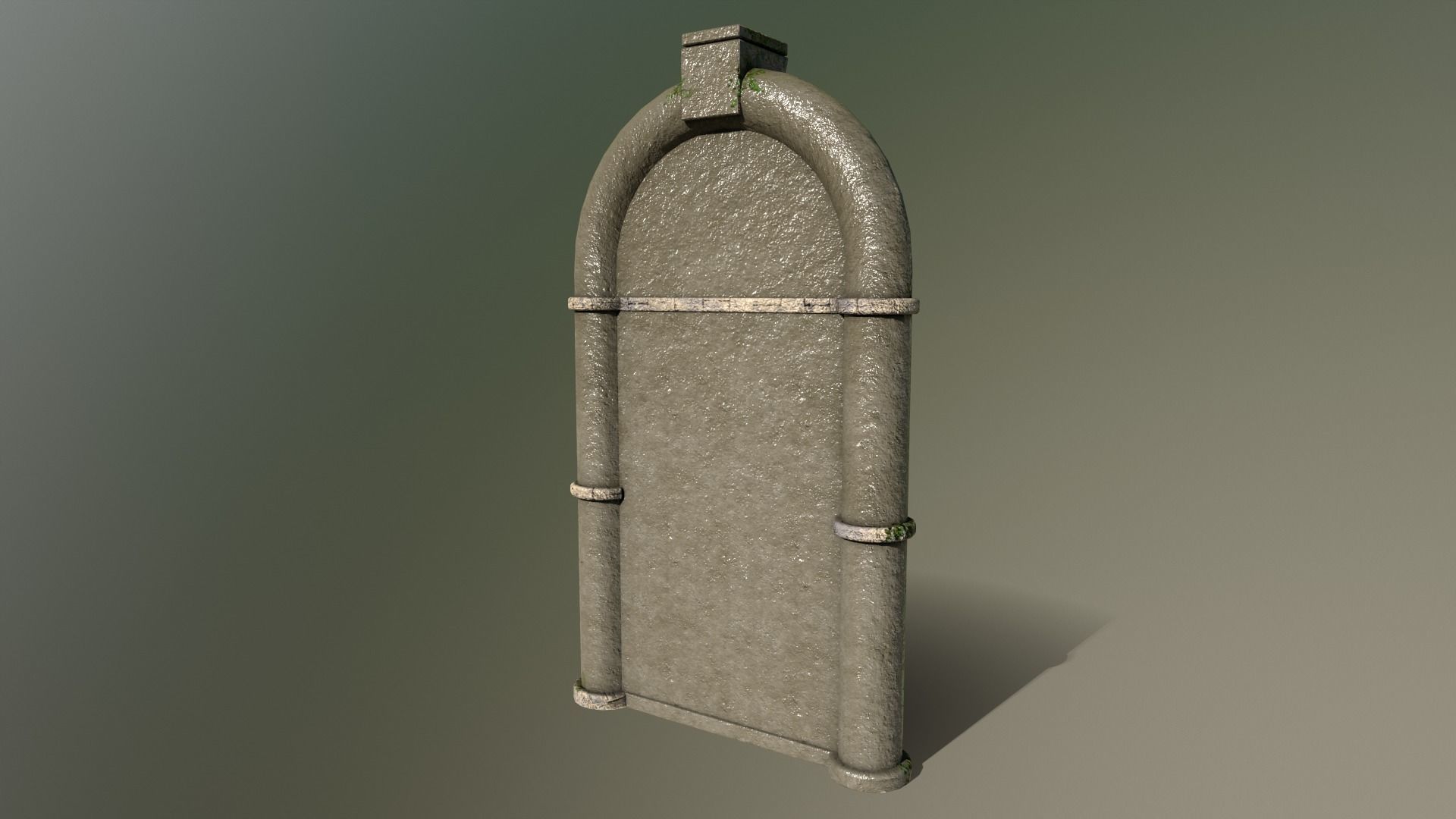 Ancient Wall Fountain Low-poly 3D model_6