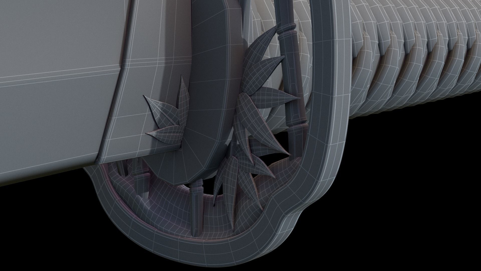 Katana Samurai Sword Low-poly 3D model_14