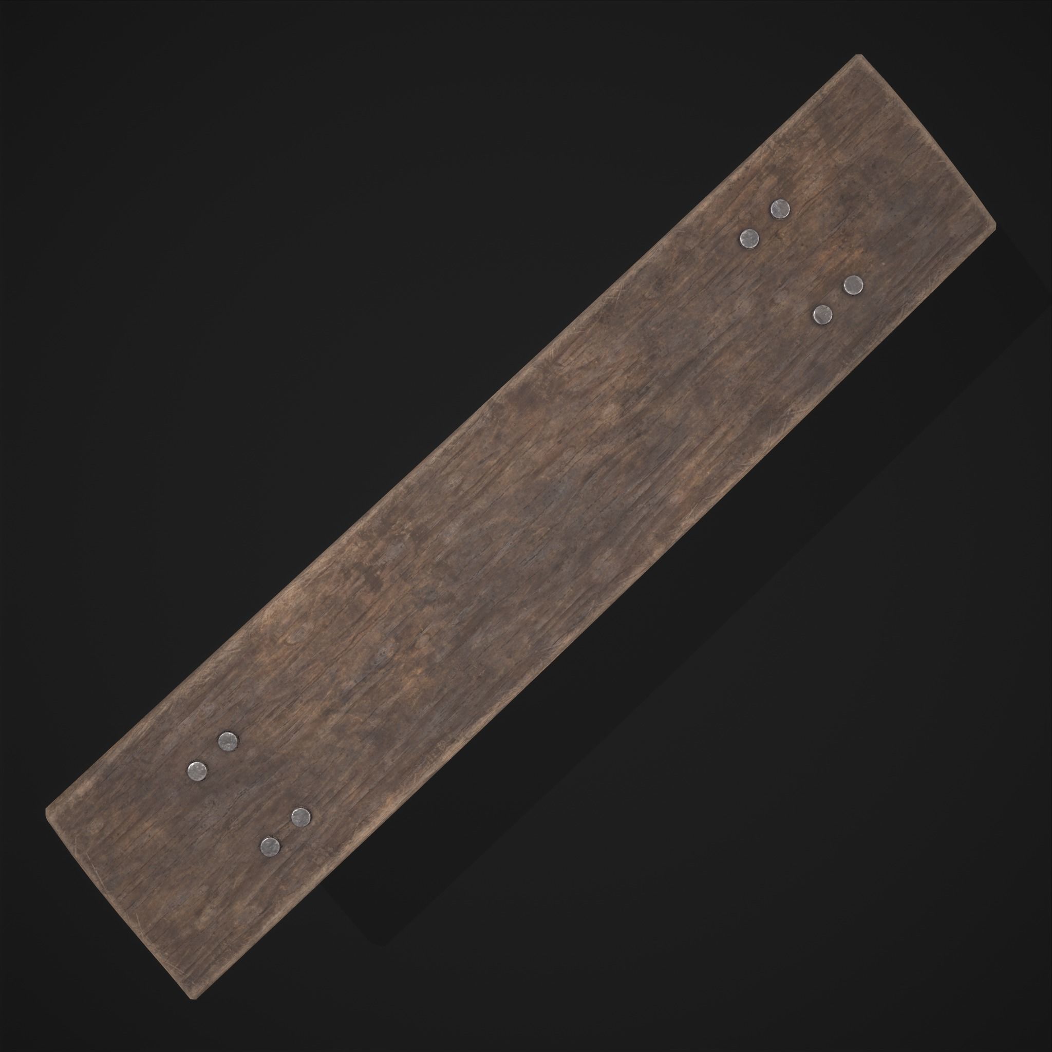 Table Bench Low-poly 3D model_13