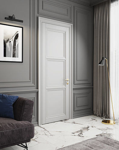 Animated 3D model of the scene Classic luxury living room 3D model