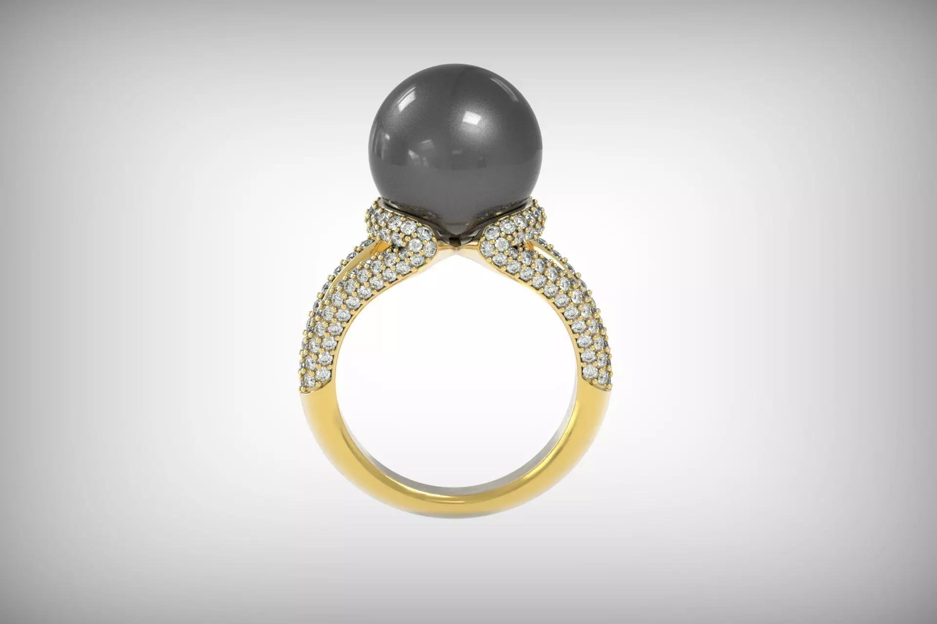  ring with pearls Mikimoto 3d print model 3D print model_0