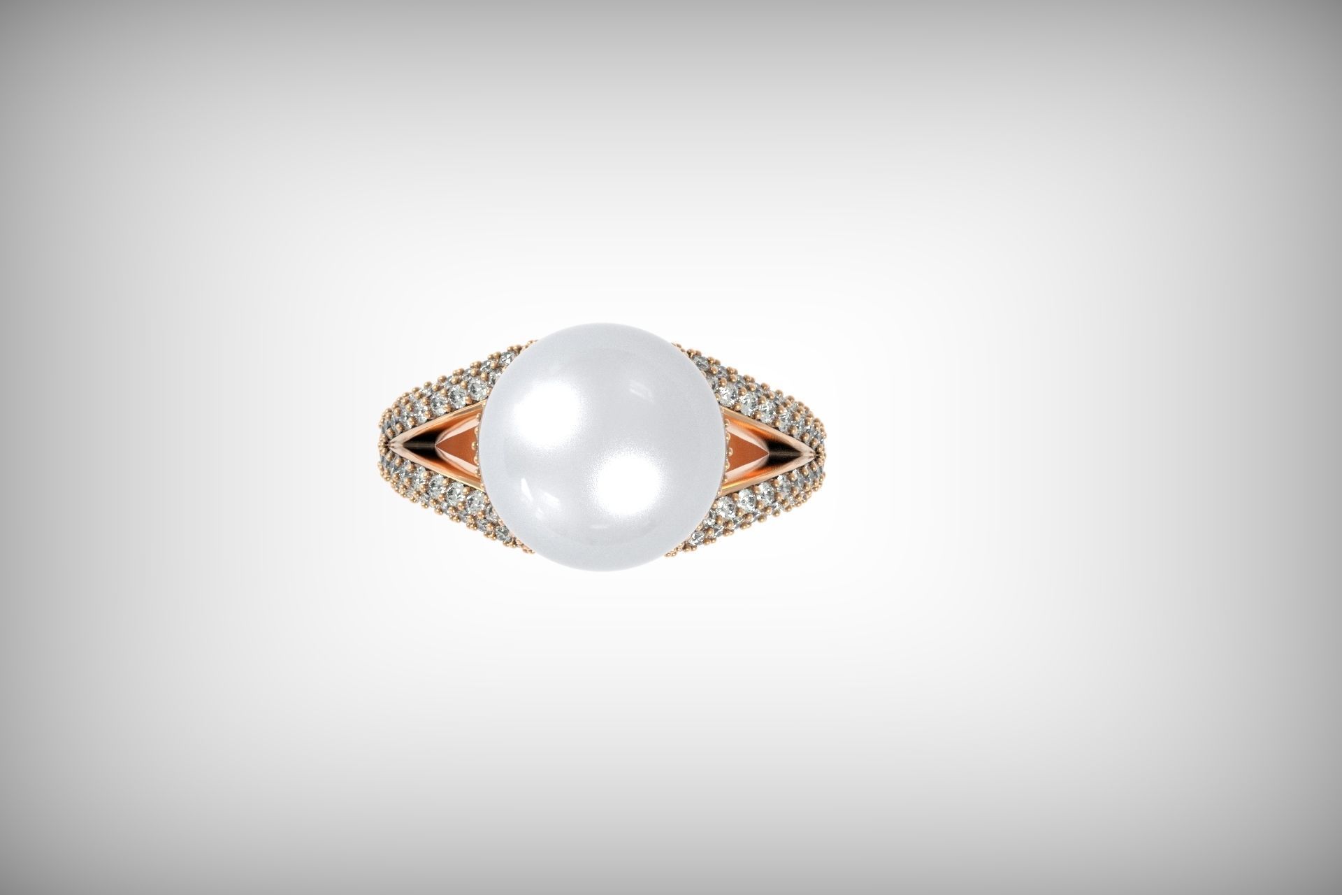  ring with pearls Mikimoto 3d print model 3D print model_20