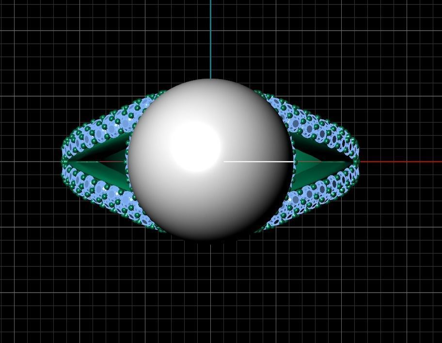  ring with pearls Mikimoto 3d print model 3D print model_31