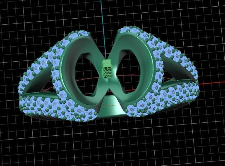  ring with pearls Mikimoto 3d print model 3D print model_8