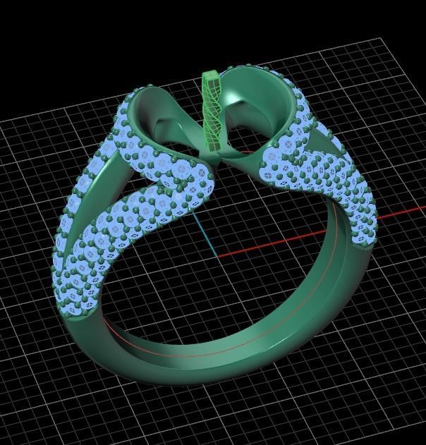  ring with pearls Mikimoto 3d print model 3D print model_33
