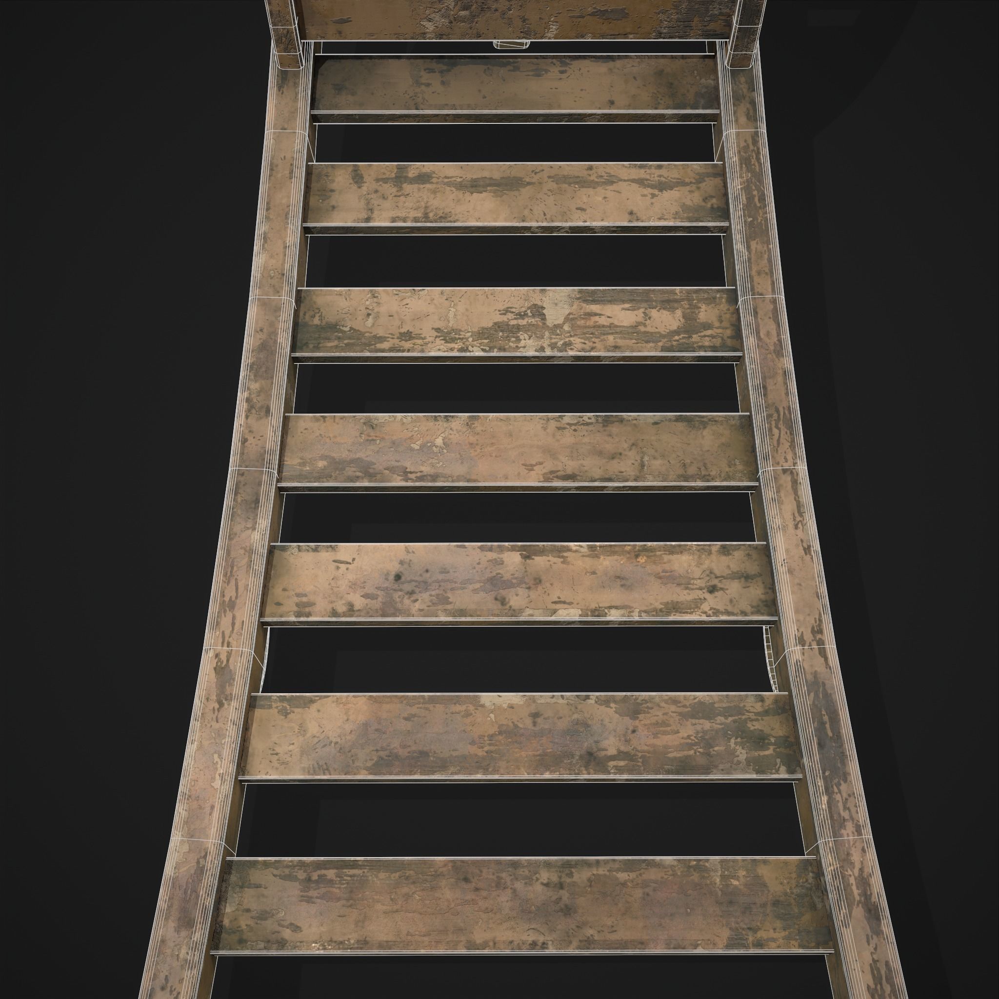 Stone Wheeled Wheelbarrow  Low-poly 3D model_18