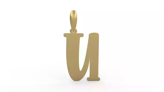 Initial Letters Pendant Funny Gang U