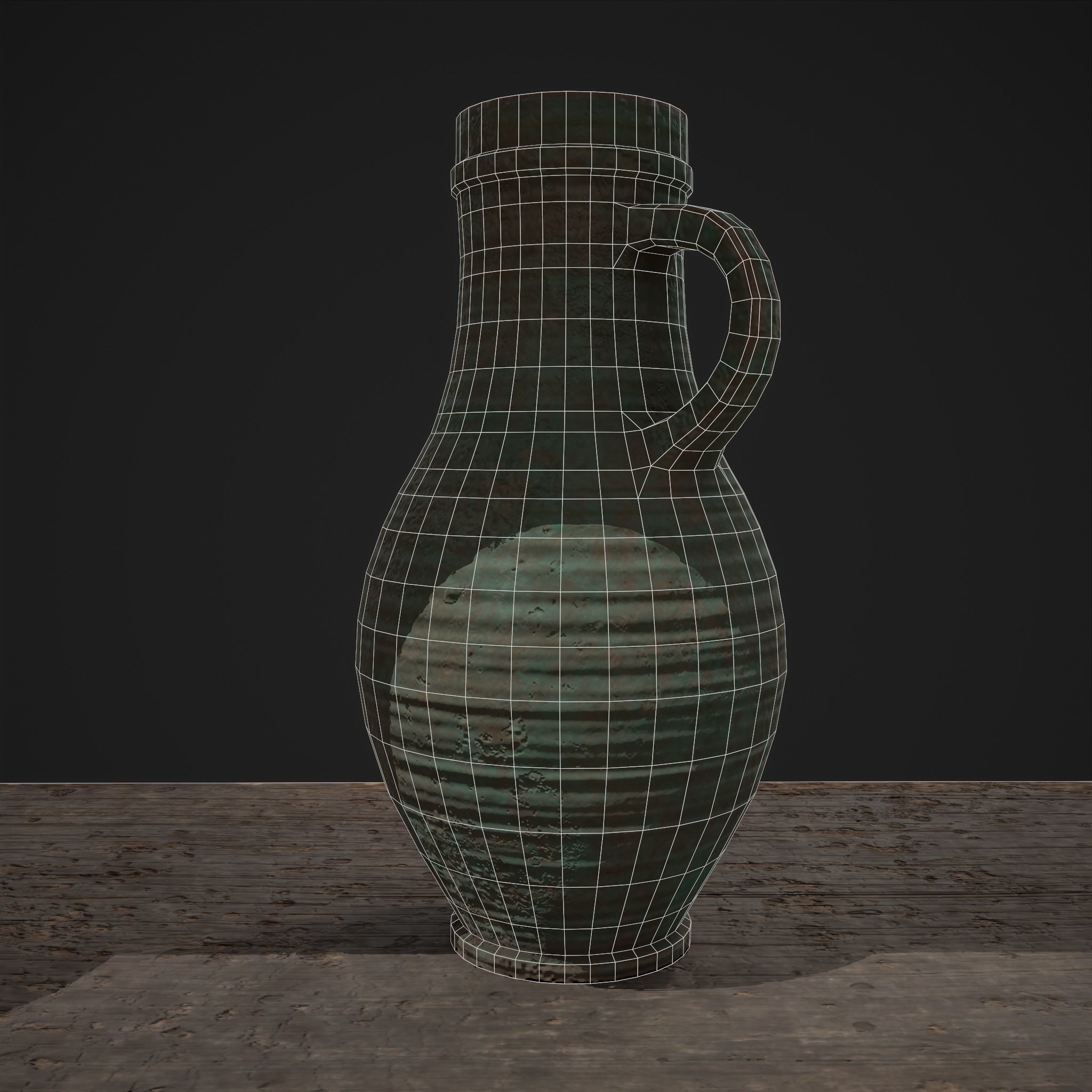 Shelf and Decor Low-poly 3D model_26