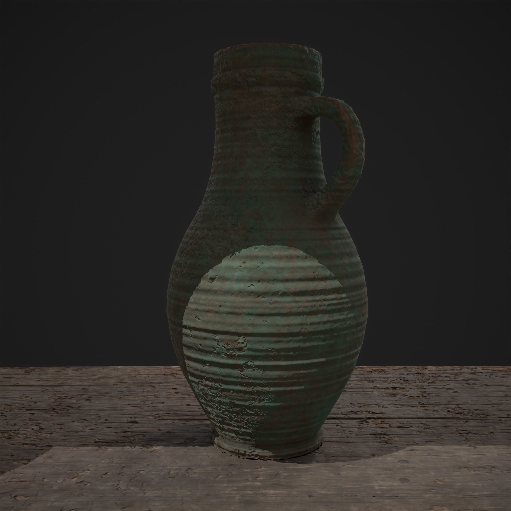 Shelf and Decor Low-poly 3D model_25