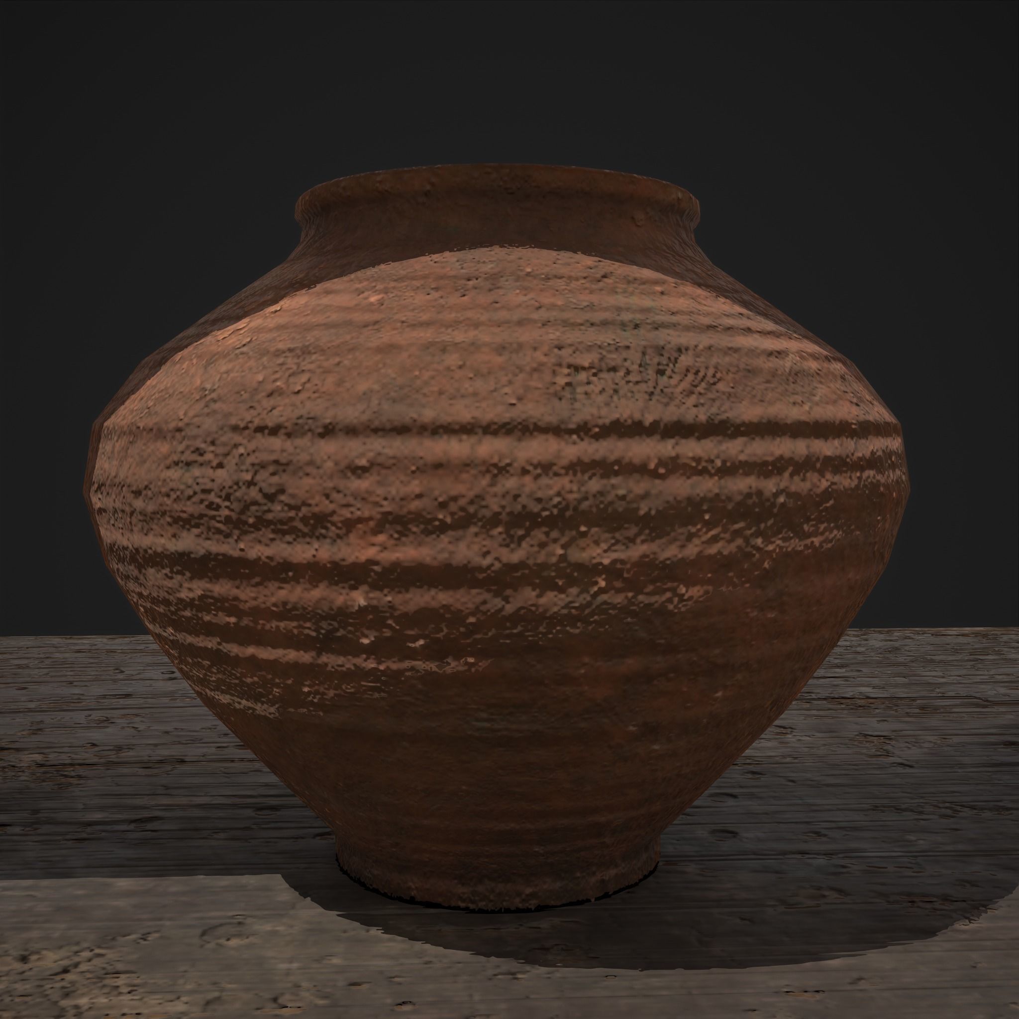 Shelf and Decor Low-poly 3D model_35