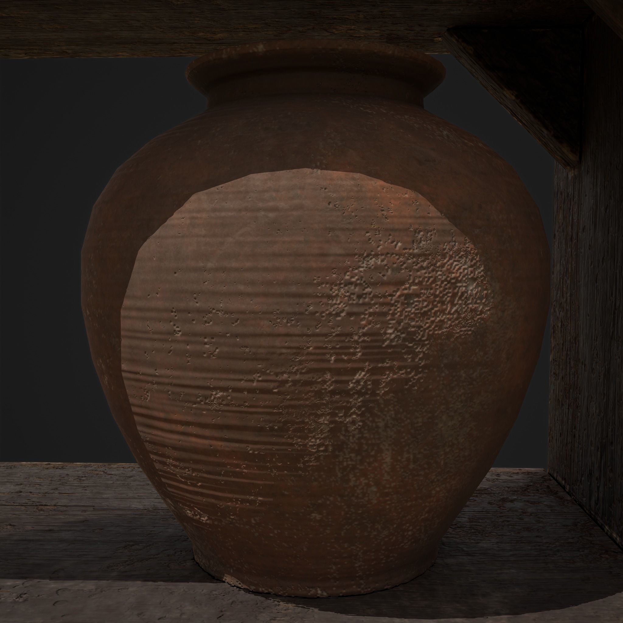 Shelf and Decor Low-poly 3D model_37