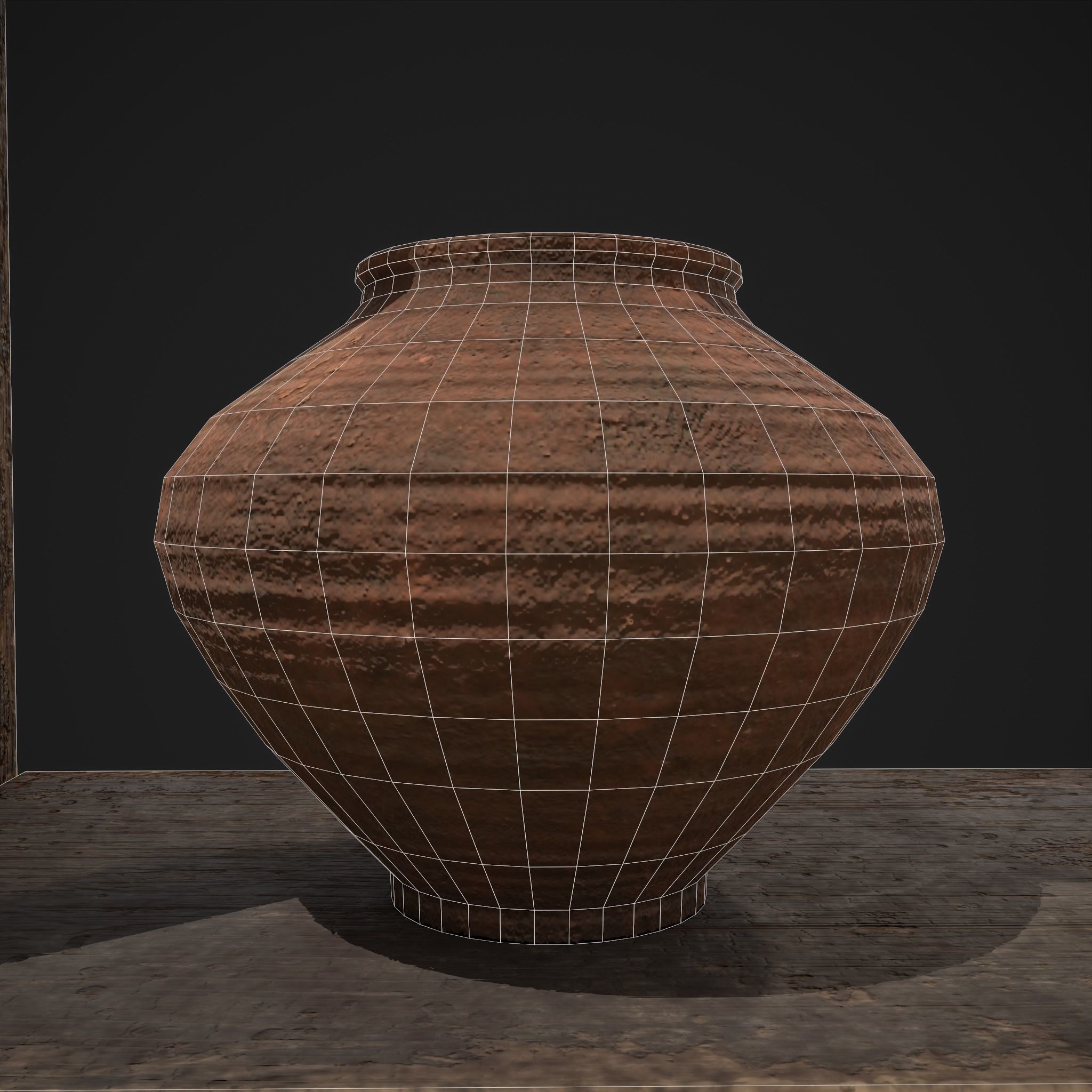 Shelf and Decor Low-poly 3D model_44