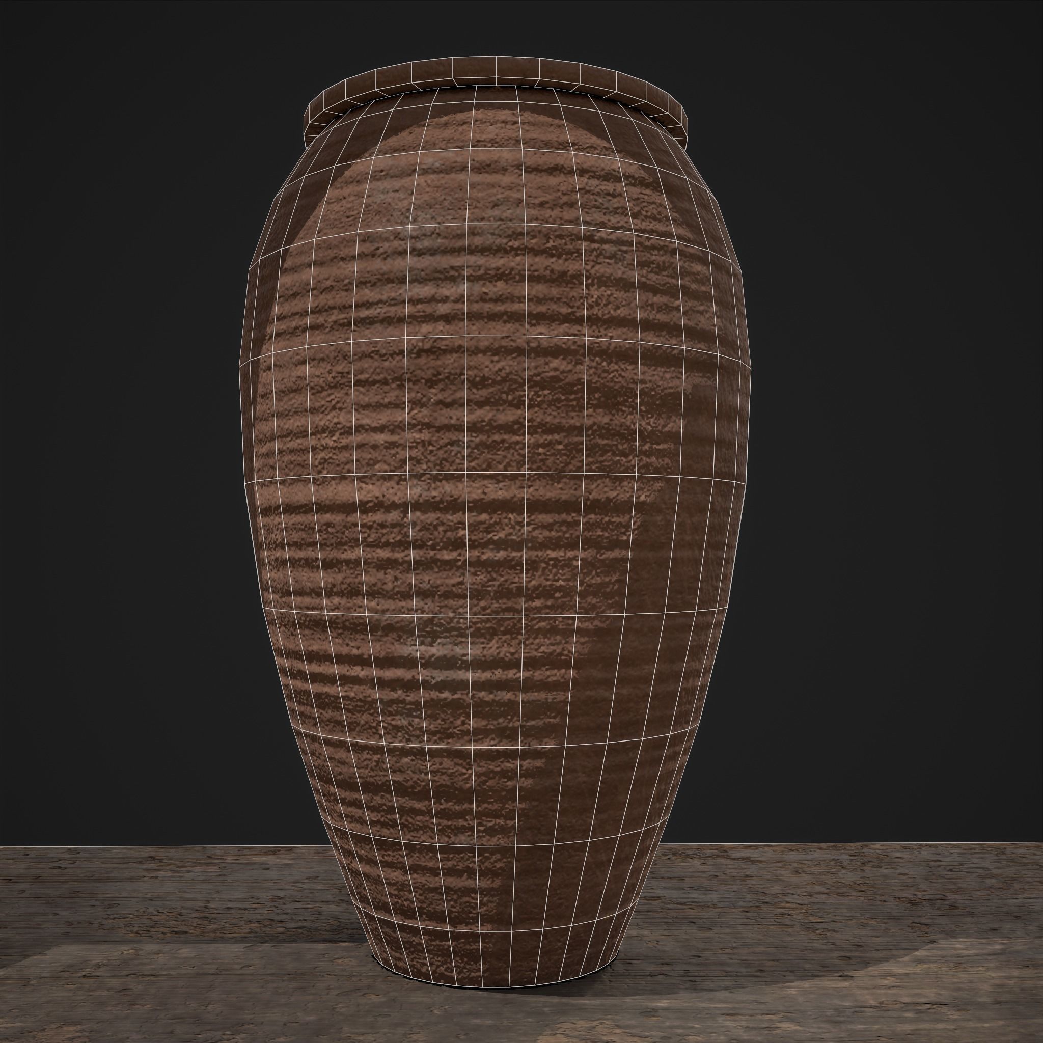 Shelf and Decor Low-poly 3D model_42