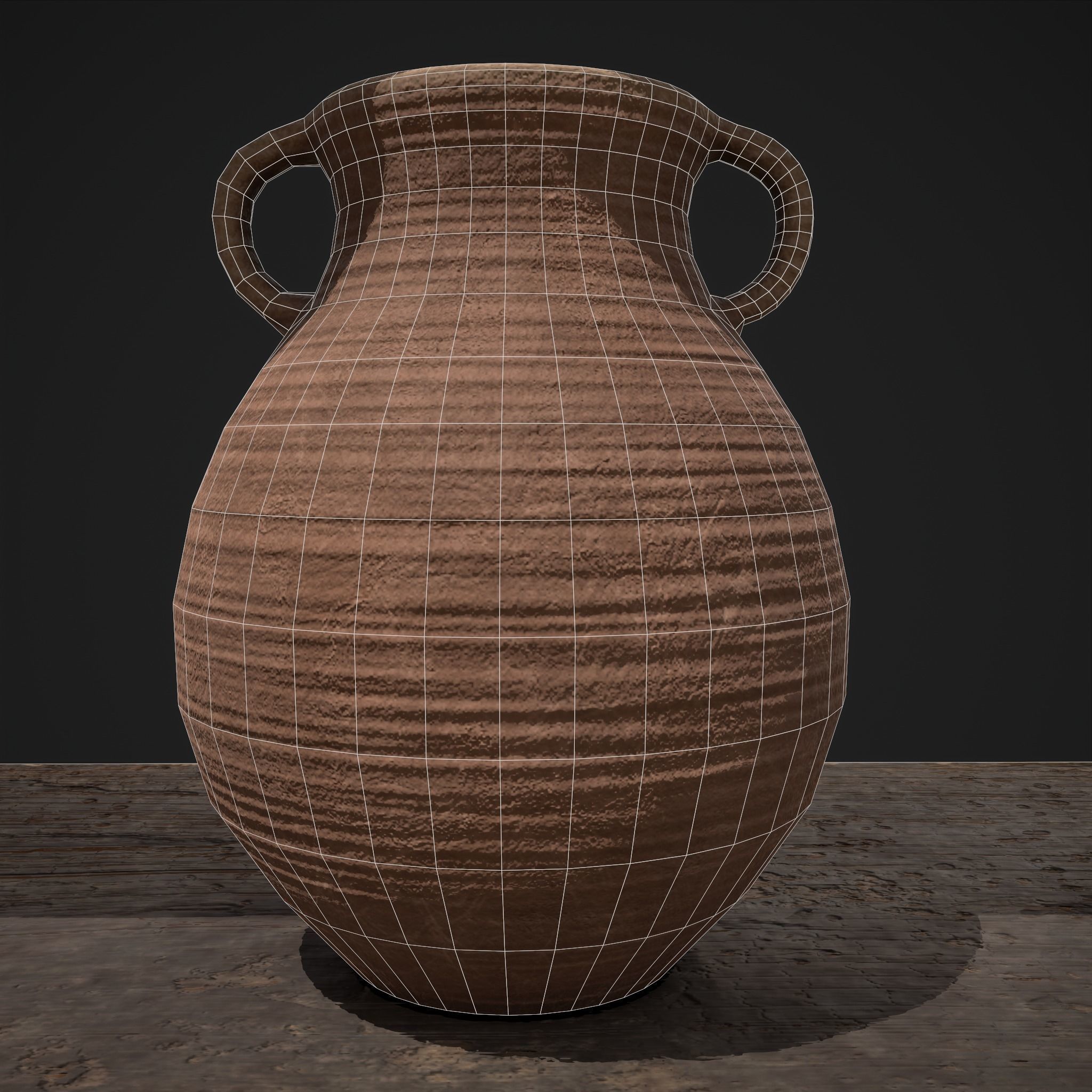 Shelf and Decor Low-poly 3D model_28