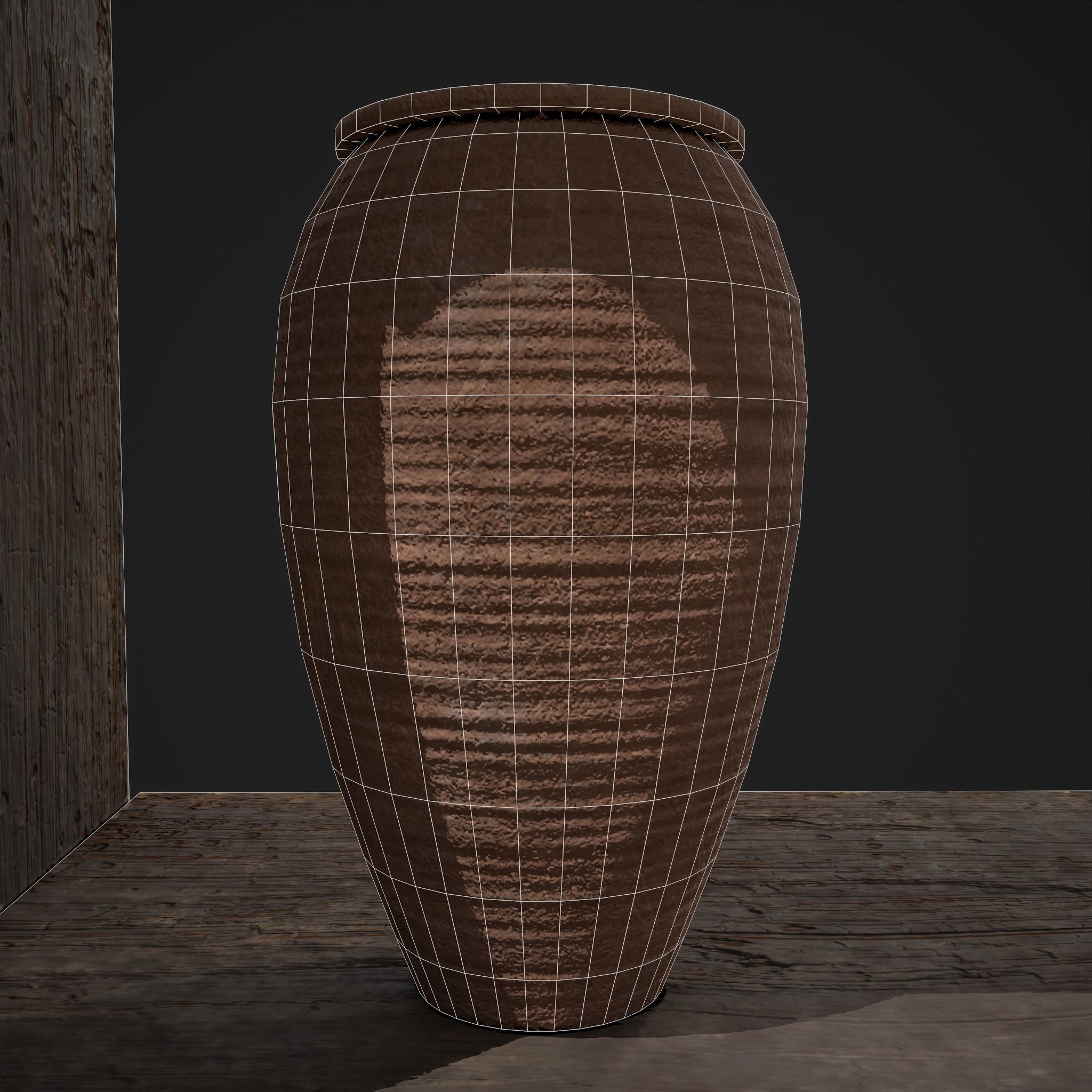 Shelf and Decor Low-poly 3D model_30