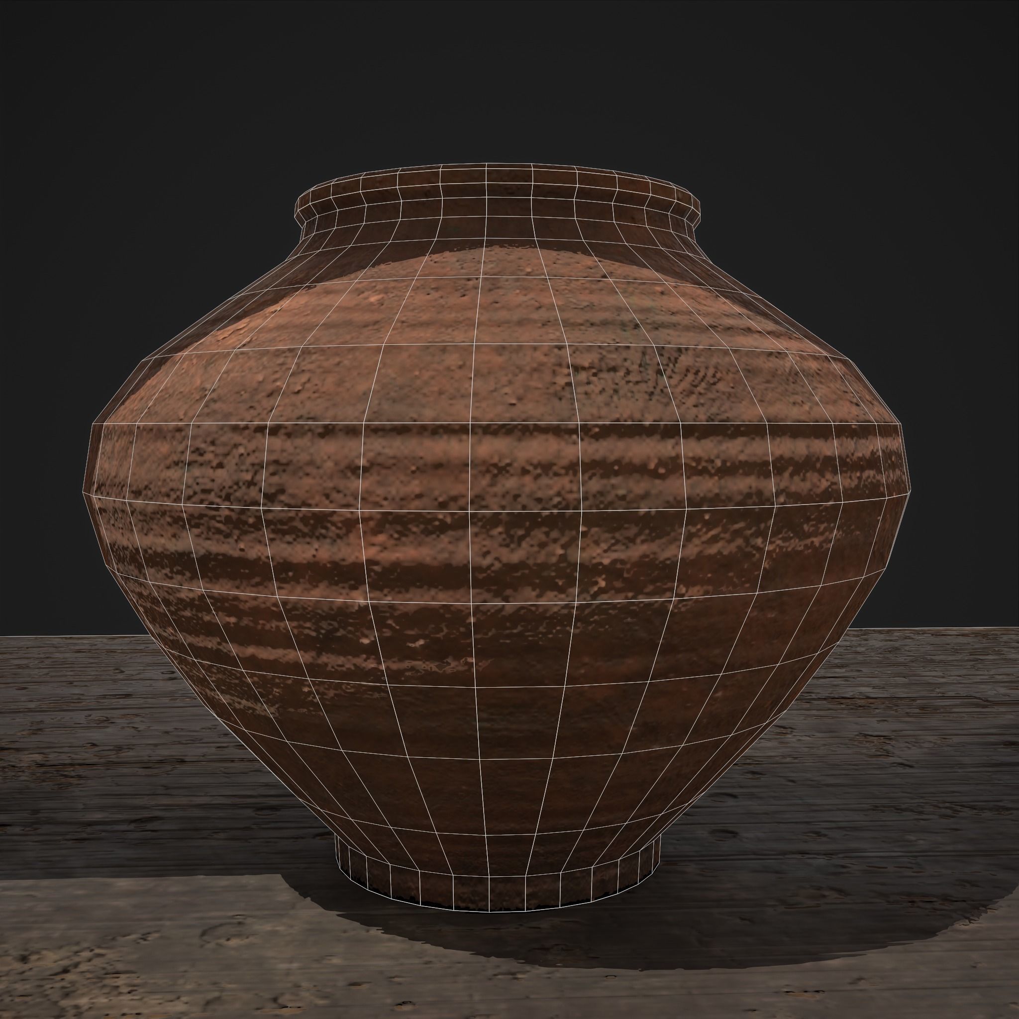 Shelf and Decor Low-poly 3D model_36