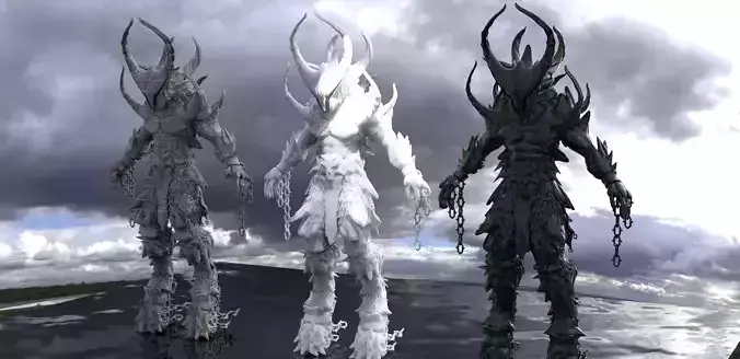 Minotaur 3D model armour design 2