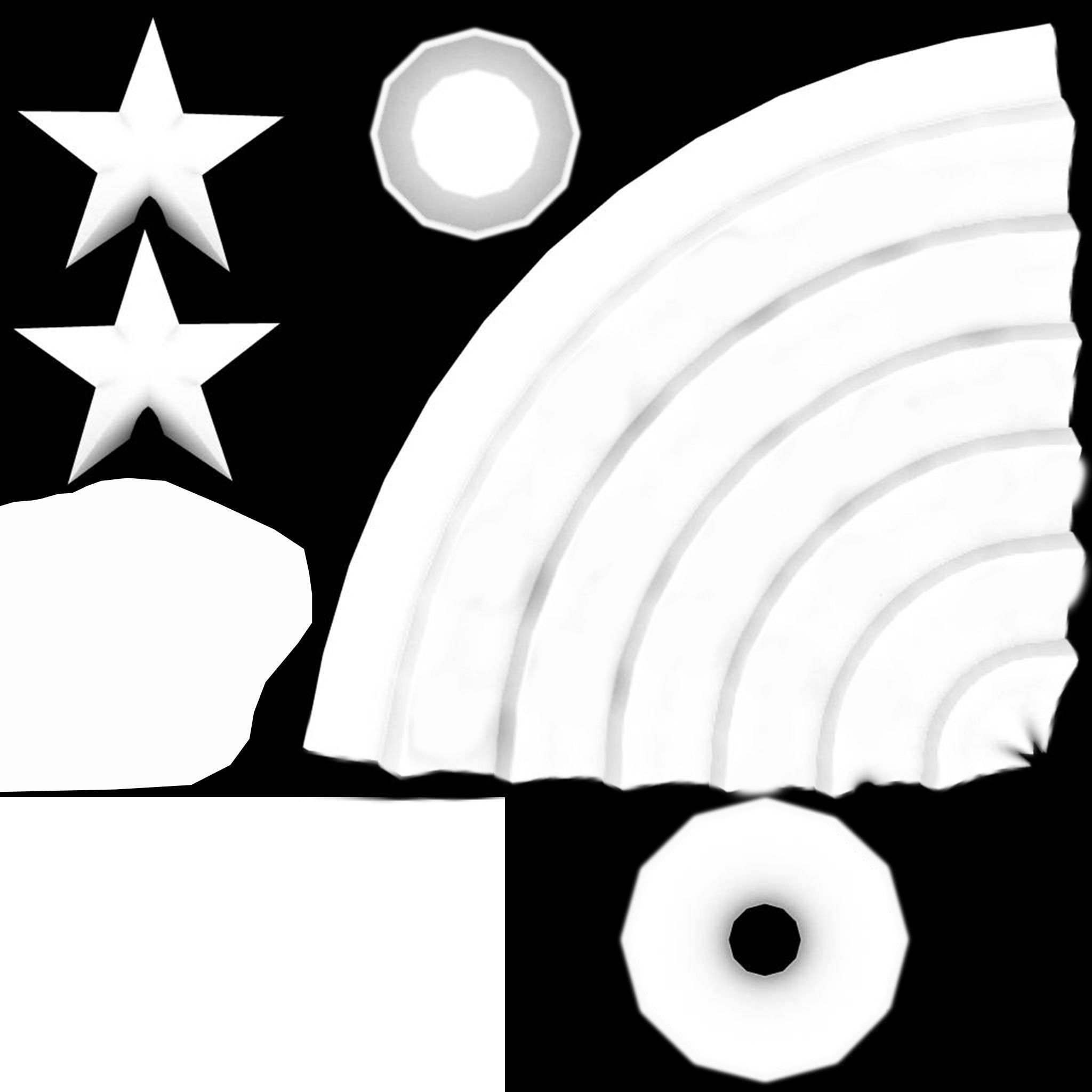 Stylized Xmas Tree v2 Low-poly 3D model_9