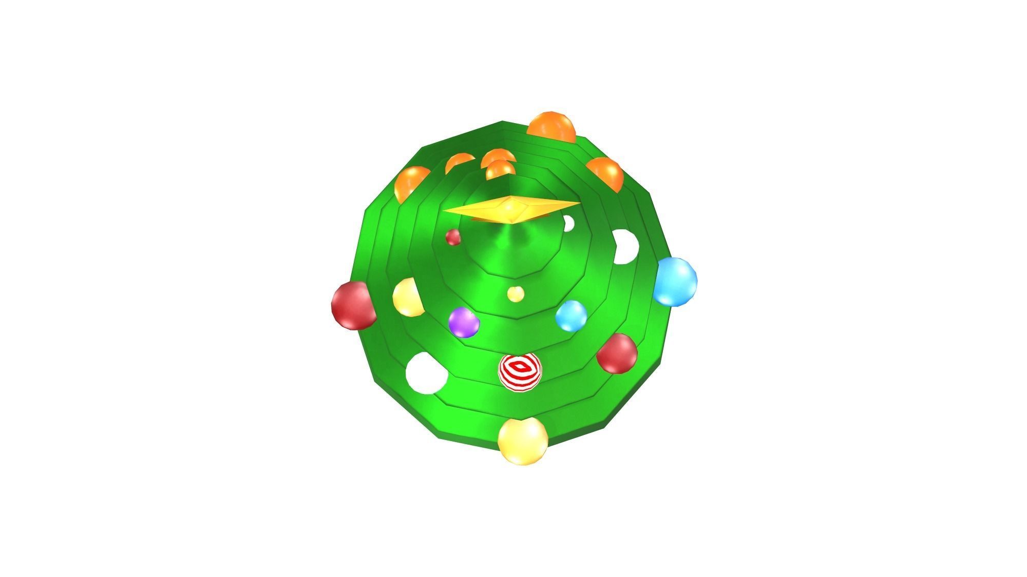 Stylized Xmas Tree v2 Low-poly 3D model_3