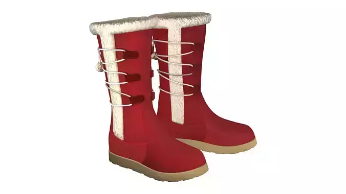 Womens Winter Lace Up Snow Boots With Fur