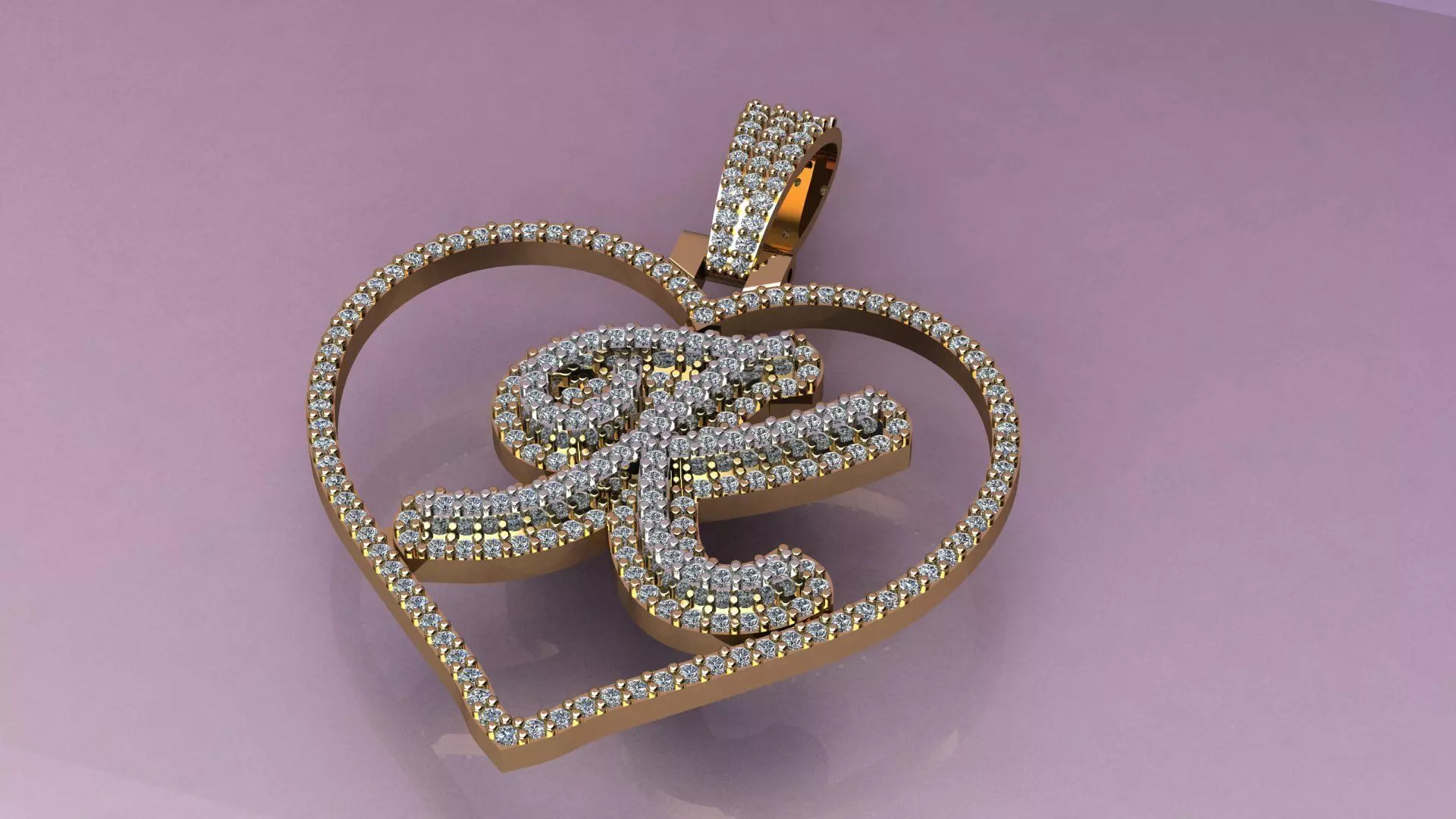 K Custom pendant 3D print model