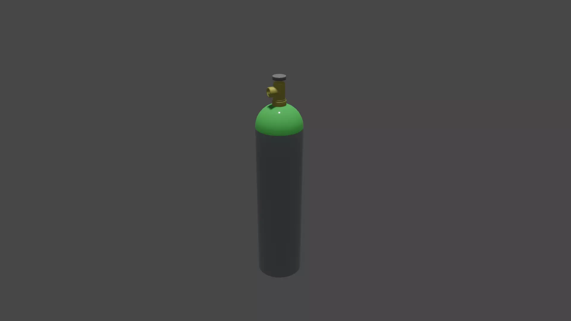 Oxygen Bottle Low-poly 3D model_0