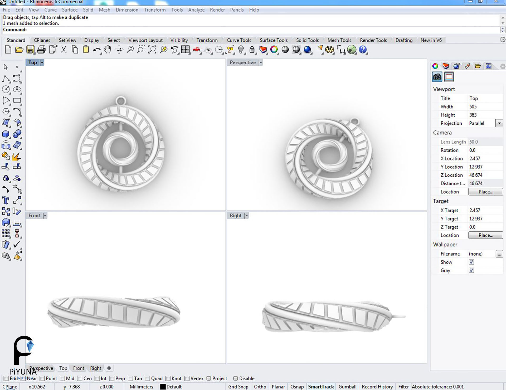 Pendant 070 3D print model_4