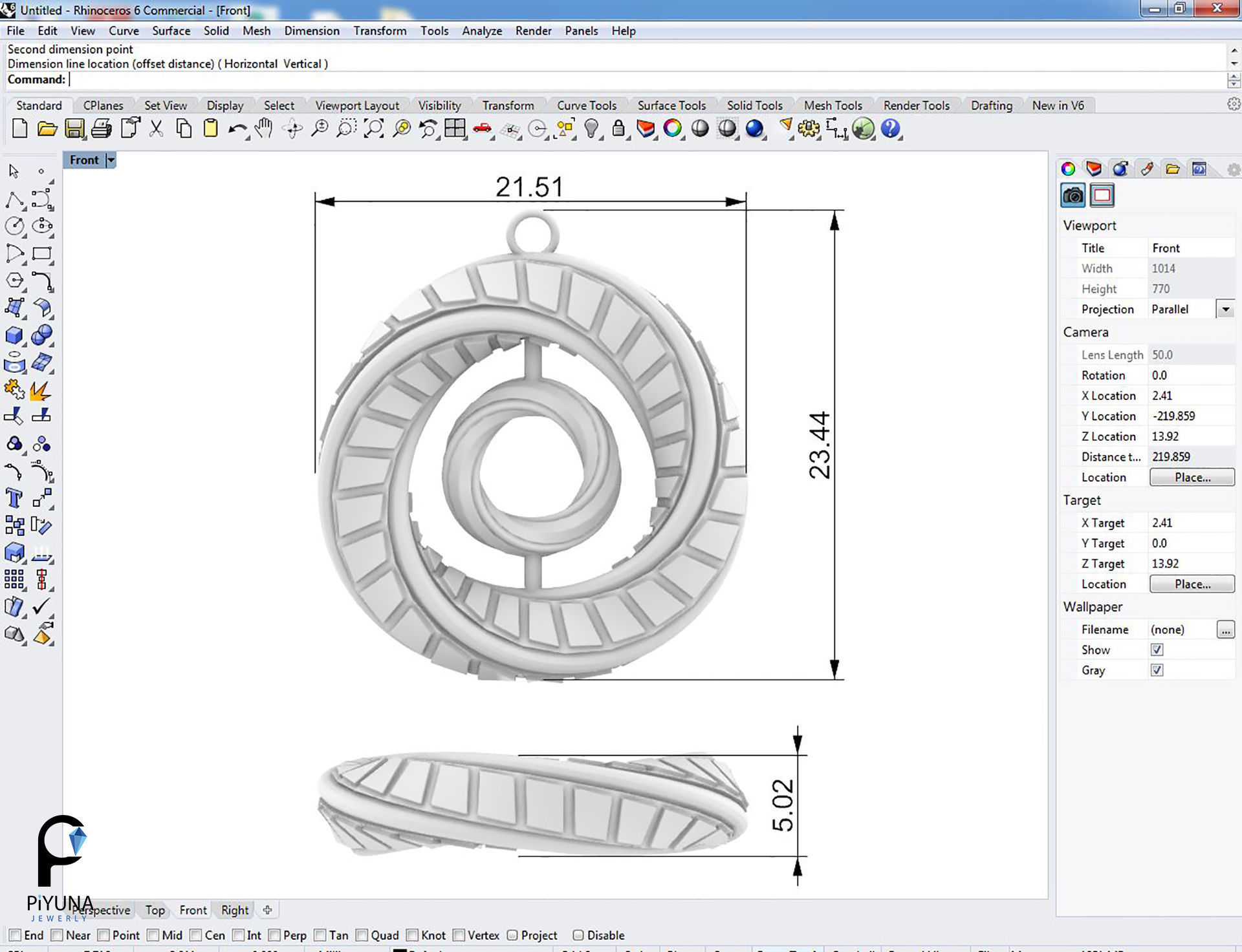 Pendant 070 3D print model_3
