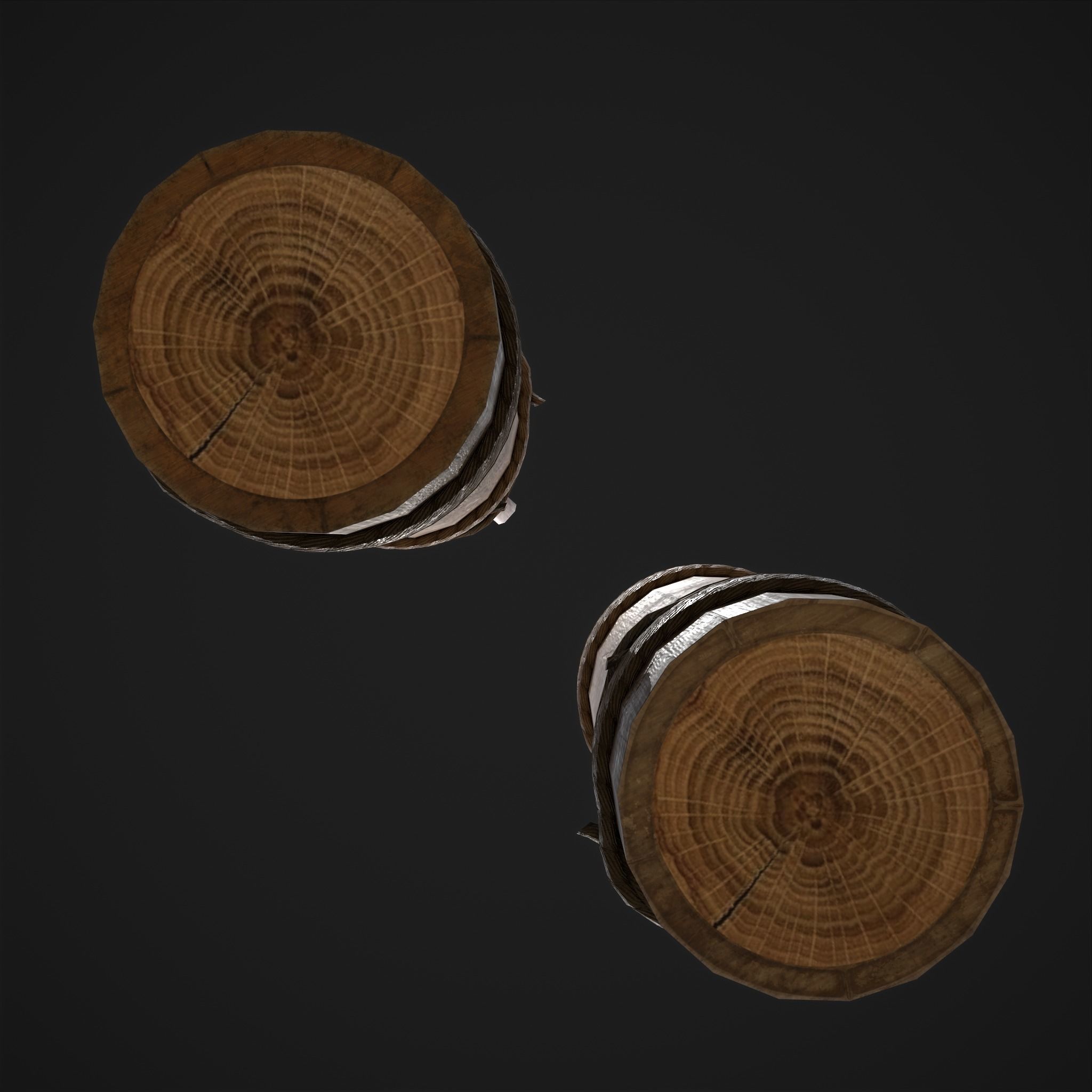 Tall Wall Water Container Low-poly 3D model_13