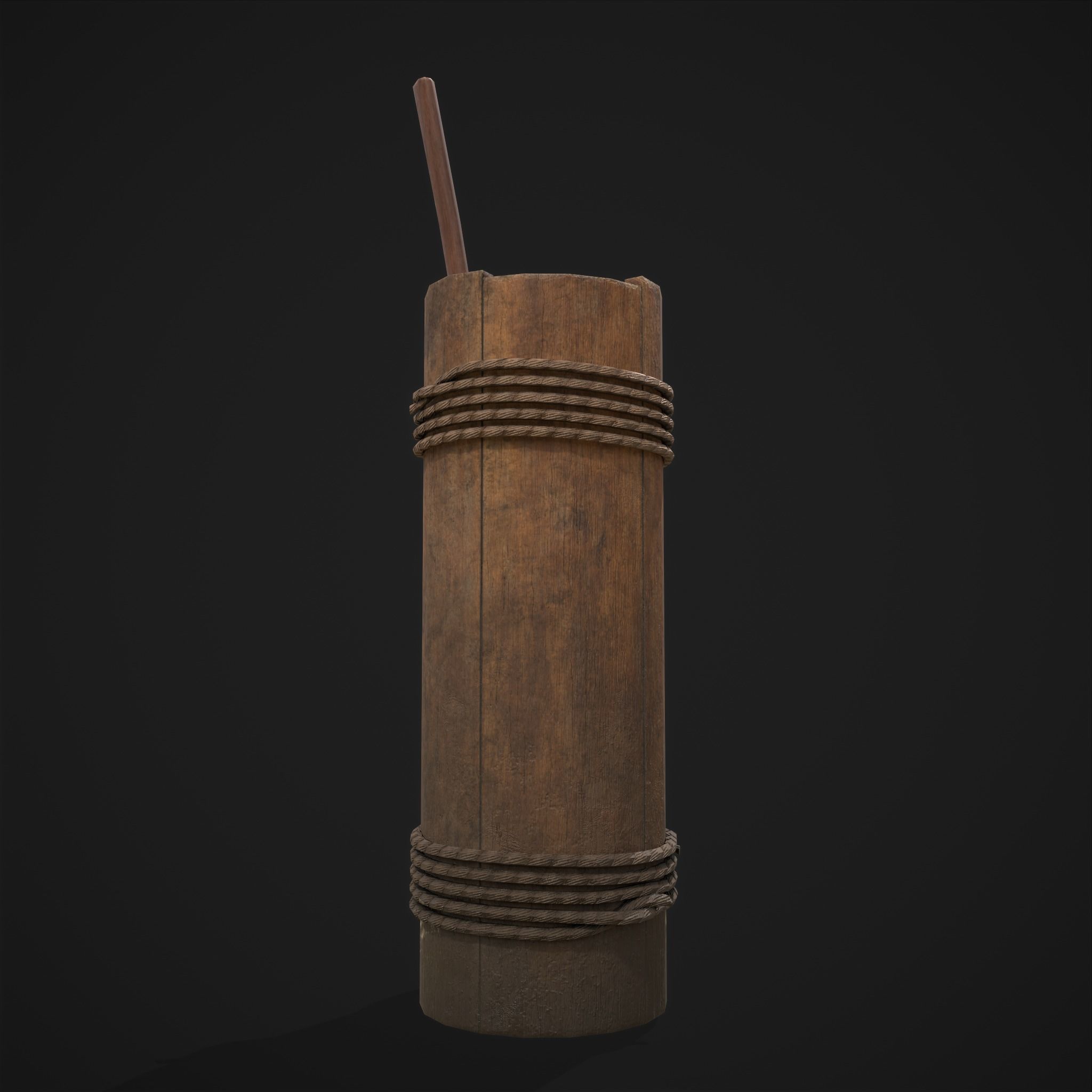 Tall Wall Water Container Low-poly 3D model_23