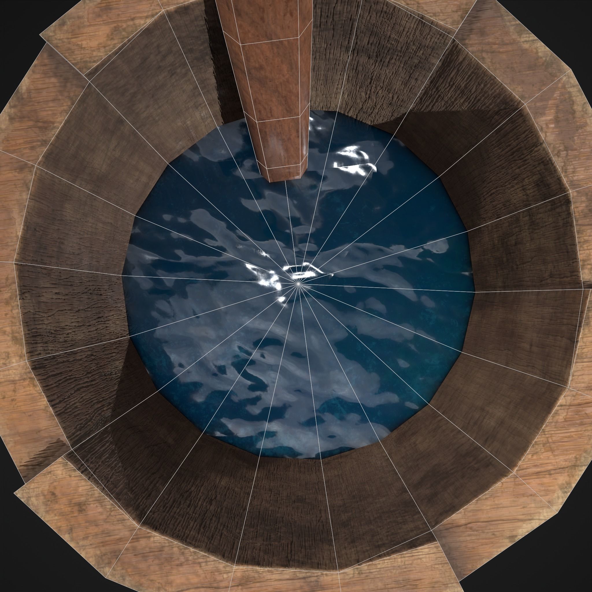 Tall Wall Water Container Low-poly 3D model_28