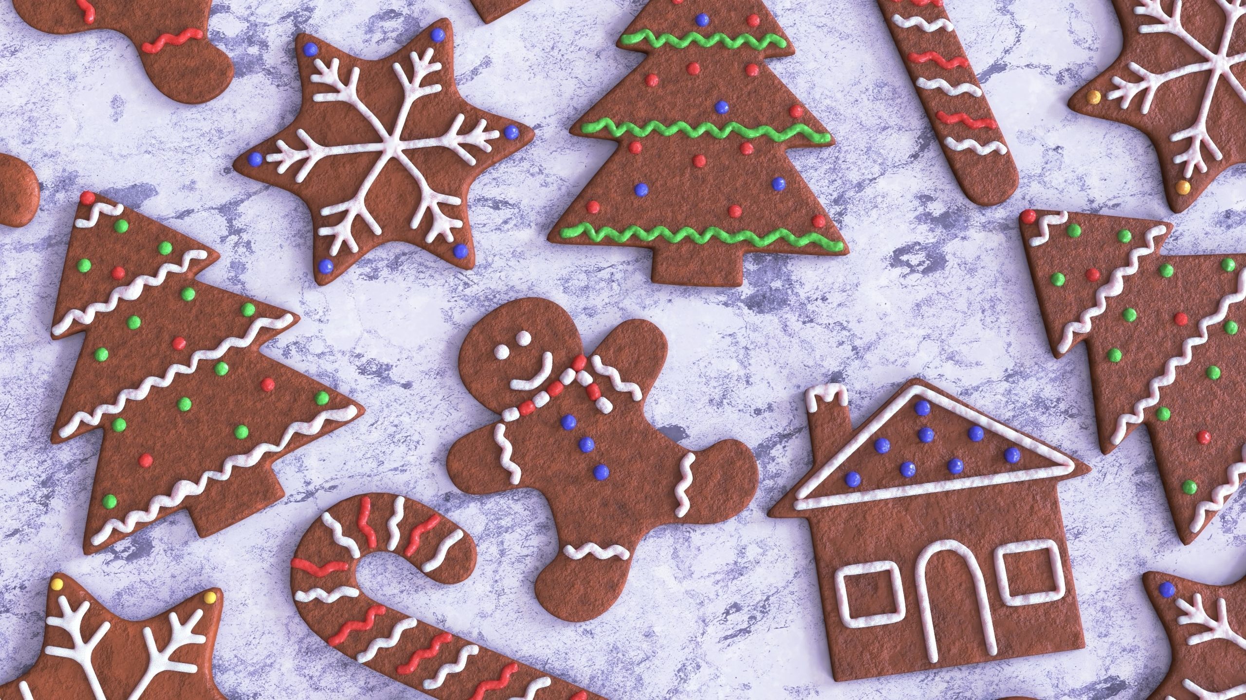 Gingerbread Cookies 3D model_5