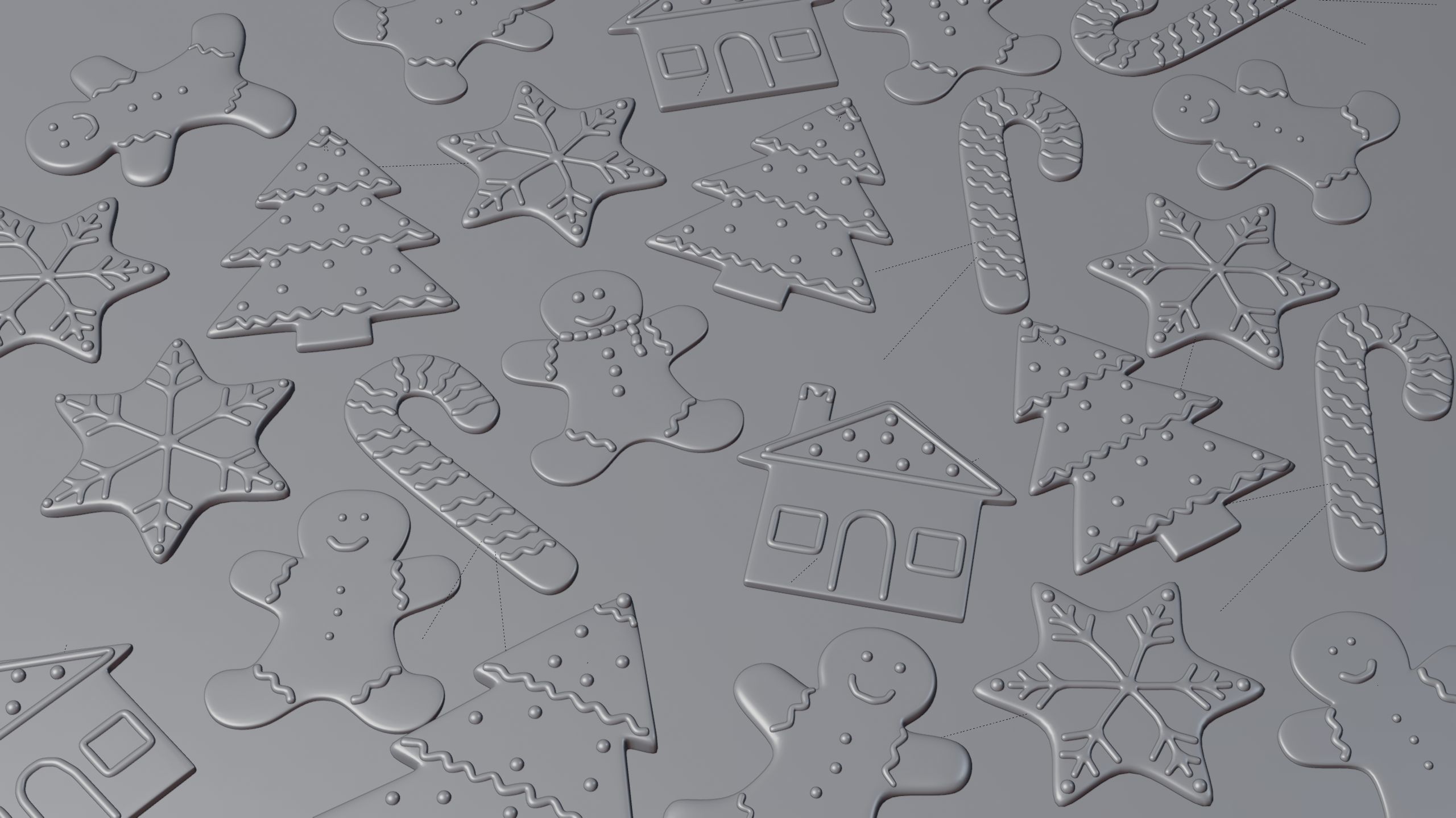 Gingerbread Cookies 3D model_8