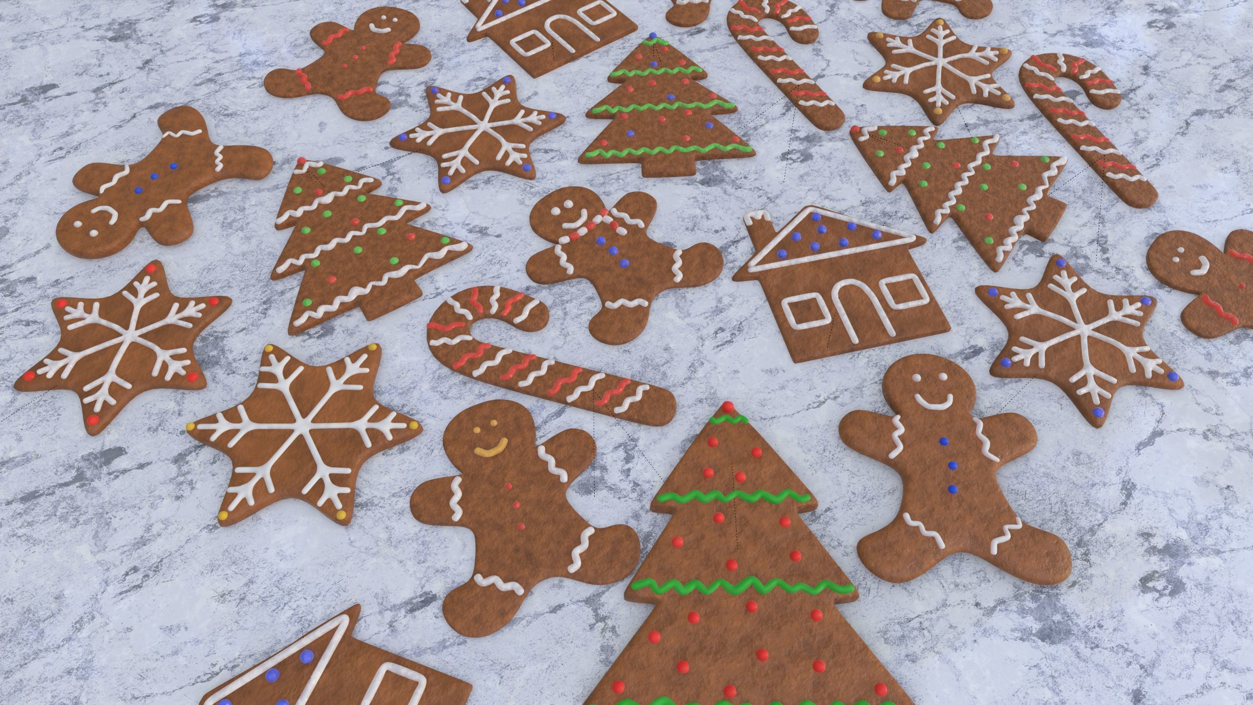 Gingerbread Cookies 3D model_14